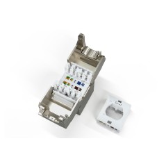 DIGITUS MODULO KEYSTONE CORPO COMPATTO CAT 6A, SCHERMATO, CONNESSIONE DI MONTAGGIO SENZA ATTREZZI