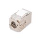 DIGITUS MODULO KEYSTONE CORPO COMPATTO CAT 6A, SCHERMATO, CONNESSIONE DI MONTAGGIO SENZA ATTREZZI