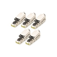 SPINA RJ45 SCHERMATA PER INSTALLAZIONE SENZA ATTREZZI - 5 PEZZI