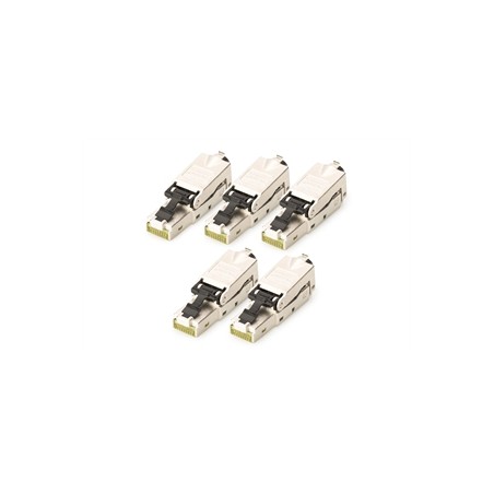 SPINA RJ45 SCHERMATA PER INSTALLAZIONE SENZA ATTREZZI - 5 PEZZI