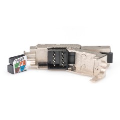 SPINA RJ45 SCHERMATA 6A PER INSTALLAZIONE SENZA ATTREZZI PIEGHEVOLE