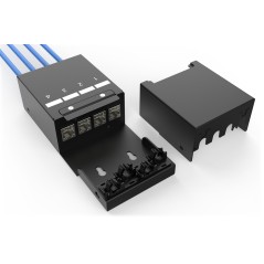 DIGITUS SCATOLA PER PUNTI DI CONSOLIDAMENTO, MODULI KEYSTONE A 4 PORTE CON GESTIONE INTELLIGENTE DEI CAVI