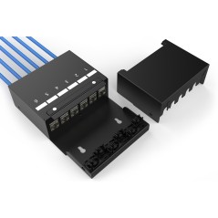DIGITUS SCATOLA PER PUNTI DI CONSOLIDAMENTO, MODULI KEYSTONE A 6 PORTE CON GESTIONE INTELLIGENTE DEI CAVI