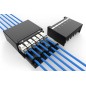 DIGITUS SCATOLA PER PUNTI DI CONSOLIDAMENTO, MODULI KEYSTONE A 6 PORTE CON GESTIONE INTELLIGENTE DEI CAVI