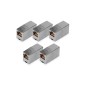 ACCOPPIAMENTO MODULARE RJ45 CAT 5E, CLASSE D - 5 PEZZI