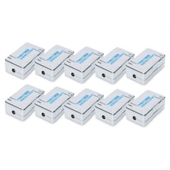 MODULO DI COLLEGAMENTO CAT 6 PER CAVO CON DOPPINI - 10 PEZZI
