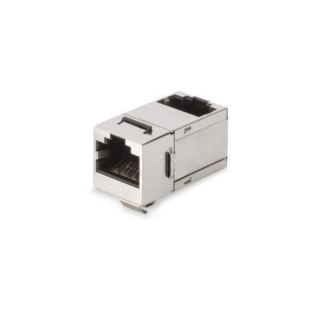 ACCOPPIATORE SCHERMATO RJ45 CAT 6A CLASSE EA ANGOLATO