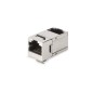 ACCOPPIATORE SCHERMATO RJ45 CAT 6A CLASSE EA ANGOLATO