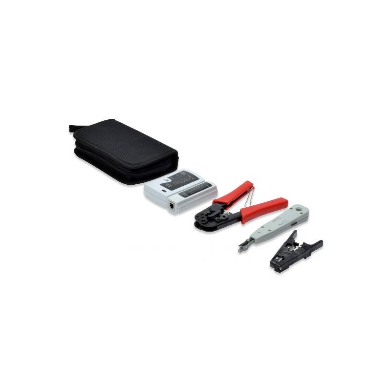 SET ATTREZZI ASSEMBLAGGIO RETI E TESTER