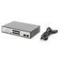 DIGITUS SWITCH GIGABIT 8 PORTE CON 6 X PORTE POE, 2 X RJ45, 2 X SFP UPLINK, 802.3 AF/AT/BT