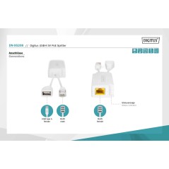 SPLITTER DIGITUS USB-A 5V POE