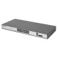 DIGITUS FAST ETHERNET POE SWITCH 16 PORTE, 19" UNMANAGED, 2 PORTE UPLINK