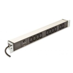 MULTIPRESA 10 PRESE FEMMINA IEC C13 1 UNITA' 19" PER ARMADI RACK