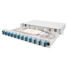 BOX FIBRA OTTICA 1U INSTALLAZIONE RAPIDA SENZA PANNELLO FRONTALE VITI INCLUSE GRIGIO RAL7035 DIGITUS