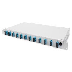 BOX FIBRA OTTICA 1U INSTALLAZIONE RAPIDA SENZA PANNELLO FRONTALE VITI INCLUSE GRIGIO RAL7035 DIGITUS