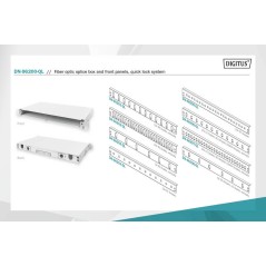 BOX FIBRA OTTICA 1U INSTALLAZIONE RAPIDA SENZA PANNELLO FRONTALE VITI INCLUSE GRIGIO RAL7035 DIGITUS