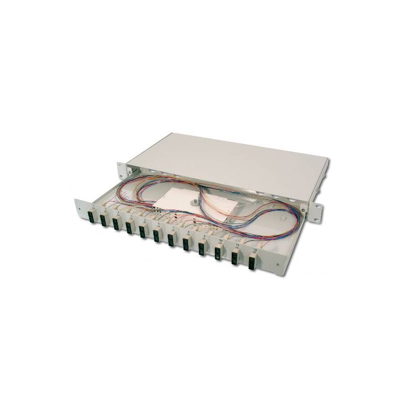 PANNELLO ESTRAIBILE 19" PER FIBRA OTTICA CON 6 CONNETTORI SC DUPLEX OM3