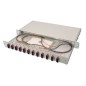 PANNELLO ESTRAIBILE 19" PER FIBRA OTTICA CON 12 CONNETTORI SC DUPLEX OM4