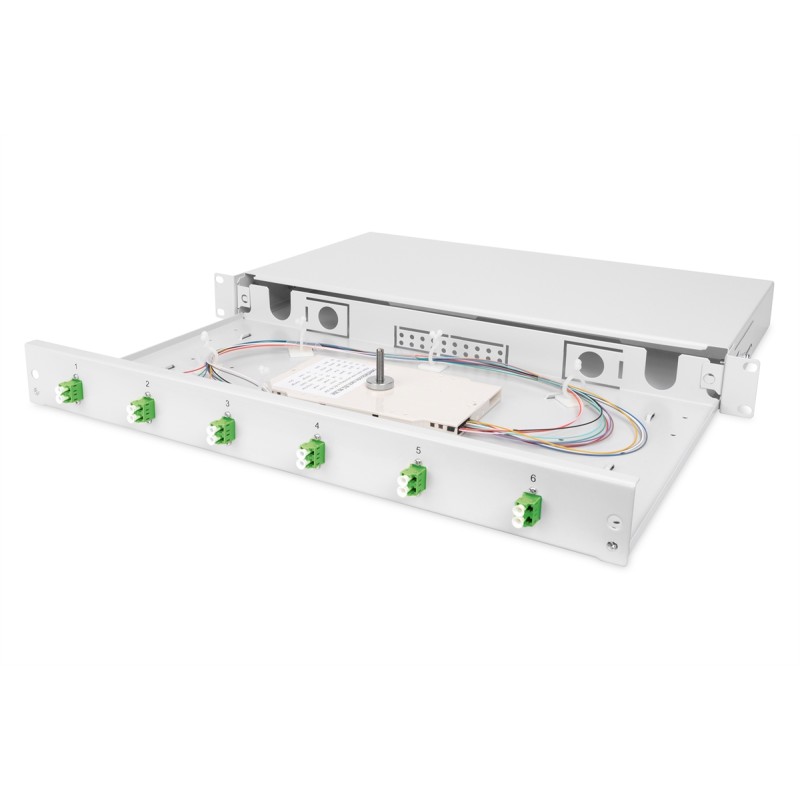 SCATOLA DI GIUNZIONE PER FIBRE OTTICHE, ASSEMBLATA, 6X LC-APERSONAL COMPUTER DX, OS2