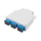 SCATOLA PER GUIDA TOP-HAT IN FIBRA OTTICA, OS2, EQUIPAGGIATA, CON ADATTATORE SC E PIGTAIL