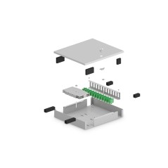 UNIBOX FIBRA OTTICA PER MONTAGGIO A PARETE 280 X 320 X 54 MM, GRIGIO (RAL 7035) DIGITUS