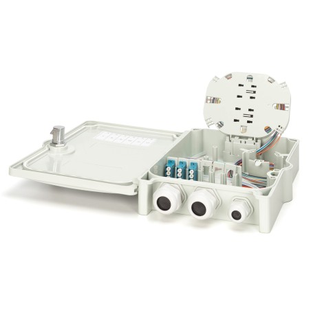 DIGITUS ALLOGGIAMENTO PER CONNESSIONE FTTH/FTTB, ASSEMBLATO, OS2, 12 FIBRE, LC/PC