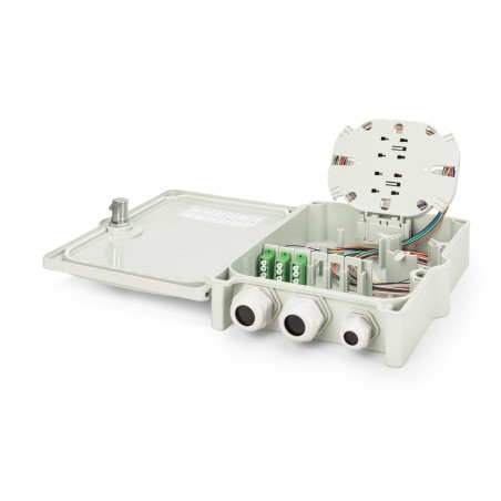 DIGITUS ALLOGGIAMENTO PER CONNESSIONE FTTH/FTTB, ASSEMBLATO, OS2, 12 FIBRE, LC/APC