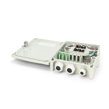 DIGITUS ALLOGGIAMENTO PER CONNESSIONE FTTH/FTTB, ASSEMBLATO, OS2, 12 FIBRE, LC/APC