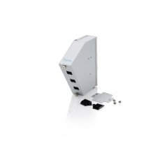 DIGITUS DISTRIBUTORE DI GIUNZIONI SU GUIDA DIN PER FIBRE OTTICHE, ANGOLARE, 6 SC SX/LC DX, GRIGIO