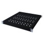 RIPIANO PER ARMADI RACK 19" AGGANCI MONTANTI ANTERIORI E POSTERIORI PROFONDITA' REGOLABILE 350-550 MM COLORE NERO