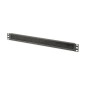 PANNELLO DI CHIUSURA ARMADIO RACK CON FORO ENTRATA CAVI PROTETTO DA SPAZZOLA COLORE NERO 1U