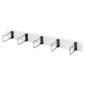 PANNELLO DI GESTIONE CAVI 1HE 5 ANELLI IN ACCIAIO 40X75 MM, GRIGIO (RAL 7035)