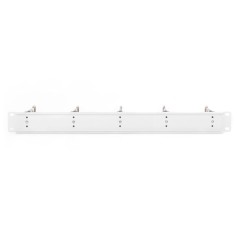 PANNELLO DI GESTIONE CAVI 1HE 5 ANELLI IN ACCIAIO 40X75 MM, GRIGIO (RAL 7035)