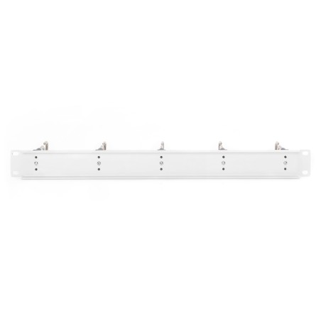 PANNELLO DI GESTIONE CAVI 1HE 5 ANELLI IN ACCIAIO 40X75 MM, GRIGIO (RAL 7035)