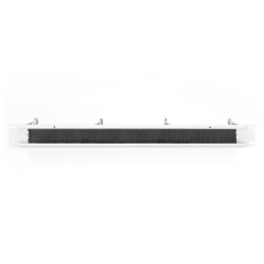 PANNELLO DI GESTIONE CAVI 1HE CON GUARNIZIONE A SPAZZOLA 4 ANELLI IN ACCIAIO 40X75 MM, GRIGIO (RAL 7035)