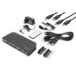 SWITCH KVM DIGITUS 2 PORTE 4K60HZ, 2 X DP IN, 1 X DP/HDMI OUT