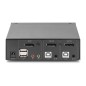 DIGITUS SWITCH KVM, 2X1 DP, DP OUT, USB