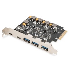 DIGITUS SCHEDA PCIE 2 USB-C + 3 USB A