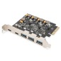 DIGITUS SCHEDA PCIE 2 USB-C + 3 USB A