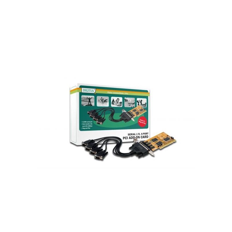 SCHEDA AGGIUNTIVA INTERFACCIA SERIALE RS232 PCI 9 POLI MASCHIO 4 PORTE
