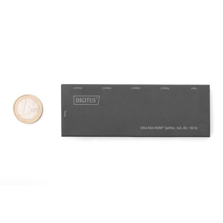 SPLITTER HDMI ULTRA SLIM, 1X4, 4K/60HZ HDR, HDCP 2.2, 18 GBPS, MICRO USB POWER