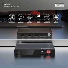 DIGITUS SPLITTER HDMI 8K, 1X2