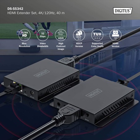 SET EXTENDER HDMI, 4K/120HZ, 40 M