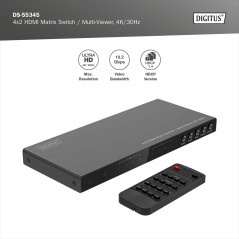 4X2 HDMI MATRIX / MULTI-VISIONE 4K/30HZ SPDIF, STEREO, RS232