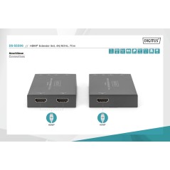 DIGITUS SET ESTENSORE HDMI, 4K/60HZ, 70 M