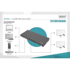 DIGITUS 4X2 SWITCH MATRIX HDMI, 4K/60HZ