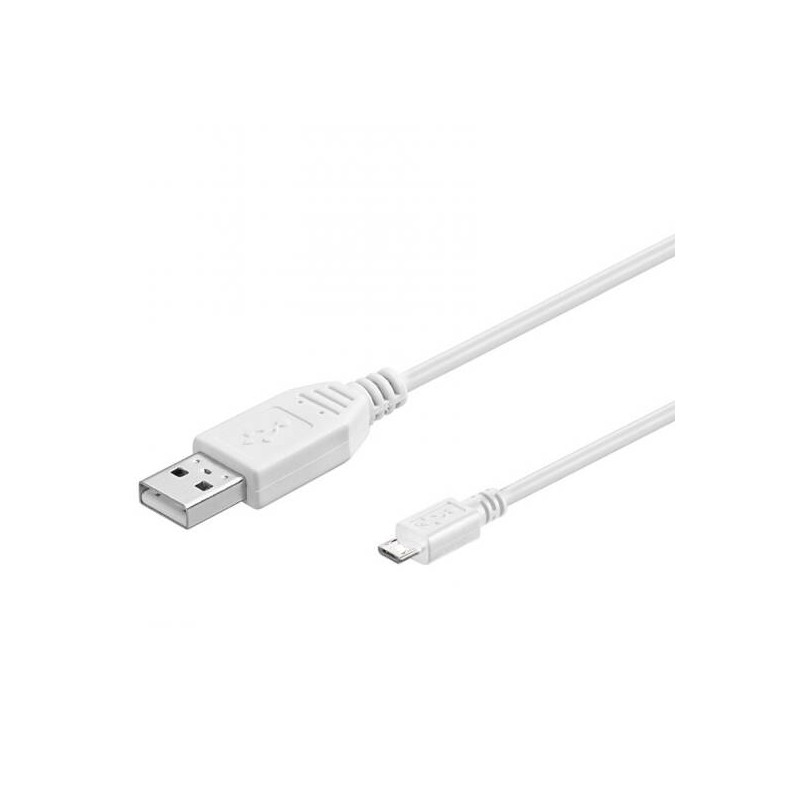 CAVO DI CONNESSIONE MICRO USB B - LUNGHEZZA CM. 60 SCHERMATO BIANCO