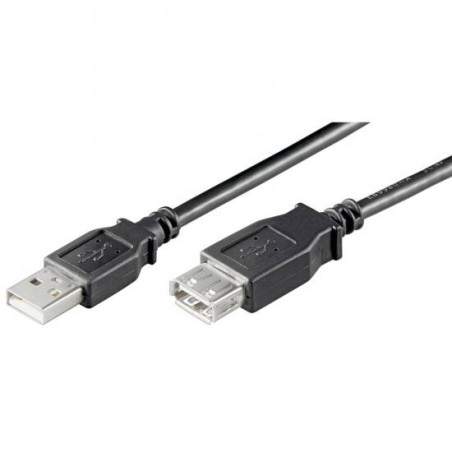 CAVO PROLUNGA USB 2.0 CONNETTORI A-A MASCHIO/FEMMINA - MT. 0,30 COLORE NERO