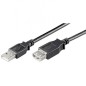 CAVO PROLUNGA USB 2.0 CONNETTORI A-A MASCHIO/FEMMINA - MT. 0,30 COLORE NERO
