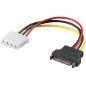 CAVO ALIMENTAZIONE INTERNO SATA MASCHIO - MOLEX 4 POLI FEMMINA CM 15